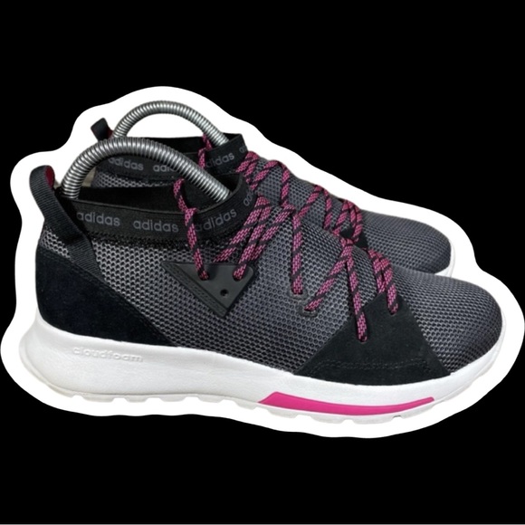 adidas Shoes - 🚫SOLD! |•ADIDAS•| Quesa Black Gray Cloudfoam Marathon Running Shoes Size 7.5
